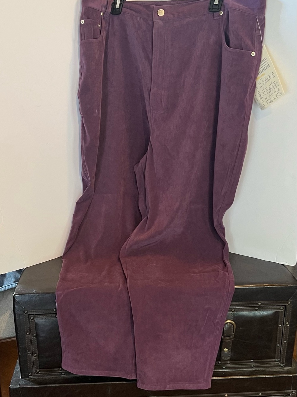 Denim&Co Women's Wide-Leg Trousers in Plum